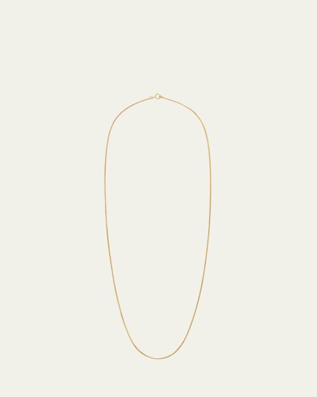 18K Yellow Gold Thick Snake Chain Necklace